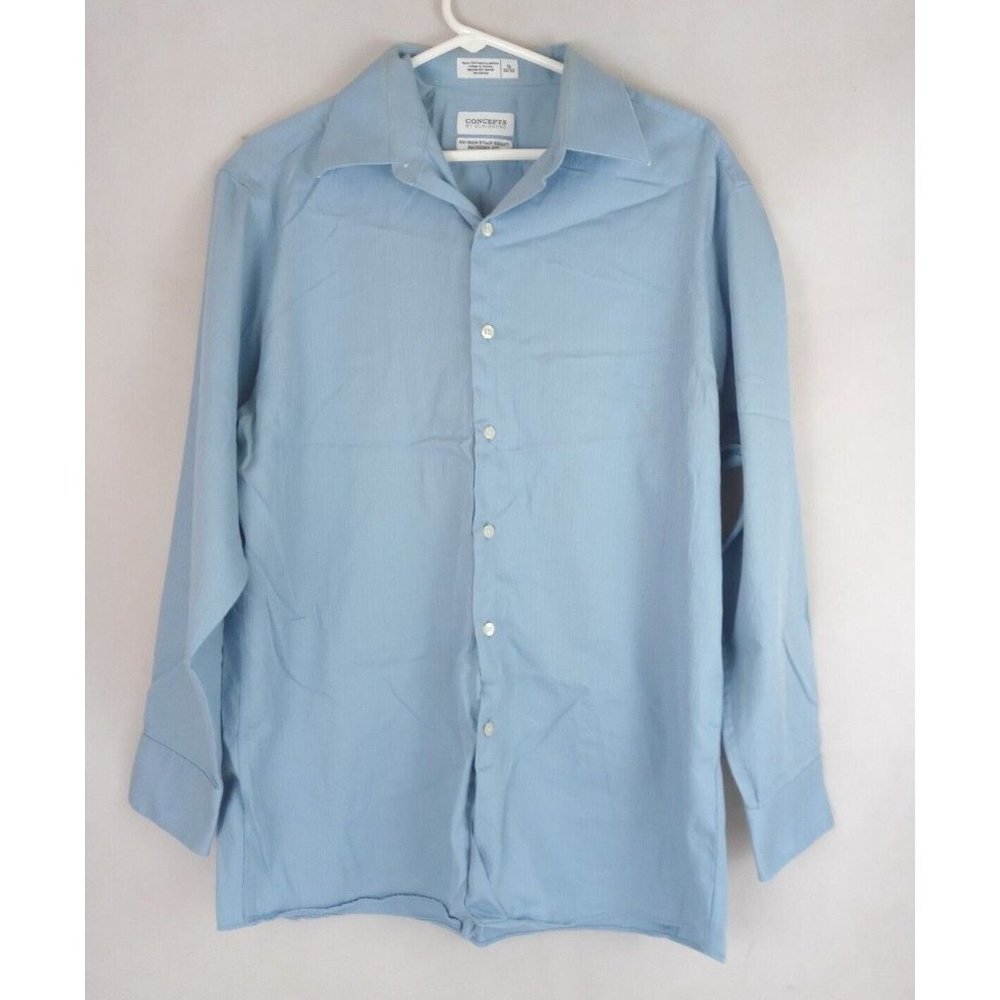 Concepts By Claiborne Modern Fit Stain Resist No Iron Dress Shirt Size 16  32/33